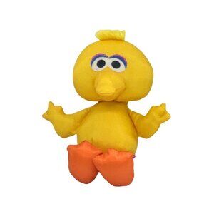 Vtg Sesame Street Big Bird Plush Doll 7.5” Nylon Polyester Plastic Pellets
